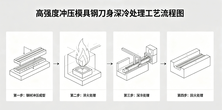 刀身采刀高强度冲压模具钢做深冷处理工艺技术